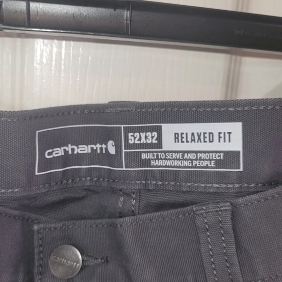 NWT Carhartt Rugged Flex Relaxed Fit Gray Work Pants Size 52 x 32 - Picture 4 of 6